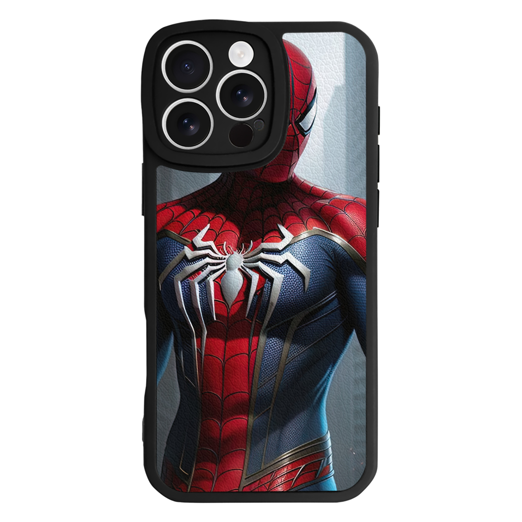 （画像用） Spider Man スパイダーマン 【iPhone 16シリーズ対応】シリコンスマホケース（レザー調） 材質：シリコン